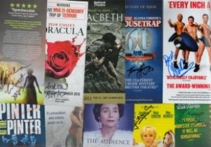 Theatre Flyer variety of 10 x Collection. Signed flyer signatures such as Carmela Corbett 'An