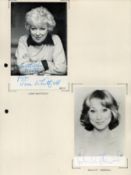 June Whitfield signed 6x4 inch black and white photo and Felicity Kendall signed 5.5x3.5 inch approx