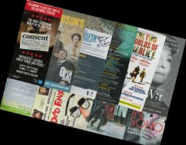 Theatre Flyer variety of 10 x Collection. Signed signatures such as Sian Clifford 'Consent', Nadia
