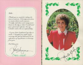 Jane Wyman signature piece. Good condition. All autographs come with a Certificate of