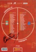 Roy Evans signed Liverpool v Everton programme. Signed on back cover. Good condition. All autographs