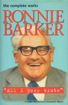 Ronnie Barker signed hardback book titled The Complete Works Ronnie Barker "All I Ever Wrote"