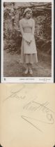 Jessie Matthews signed album page with UNSIGNED 6x4inch vintage photo. Good condition. All