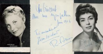 Actors - French and Italian - Giulia Rubini and Michele Morgan, two photos, both 5.5x3.5. Also a 6x5