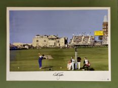 Nick Faldo signed Legends Series colour print mounted in frame, limited edition 20/250. 25x18 inch