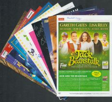 Theatre Leaflets variety of 10 x Collection. Signed signatures such as Dean Chisnall ' SHREK',