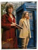 Tom Baker and Lalla Ward signed Doctor who colour 16x12 inch photo. Rolled. Good condition. All