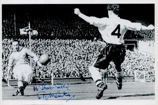 Stanley Matthews signed 8x5.5 inch black and white photo. Dedicated. Good condition. All