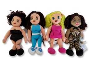 Spice Girls Bean Bag Collection Plus Doll by BIG Product. 4 dolls Posh Spice Victoria, Sporty