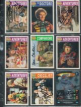 Doctor Who Trading cards. 9 x signed signatures such as 4 x Colin Baker, 2 x Tom Baker, Peter