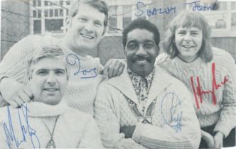 The Spinners signed 6x4inch black and white photo. Good condition. All autographs come with a