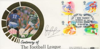 Gary Lineker signed Centenary of The Football League FDC. 4 stamps and 2 postmarks 22nd March 88.