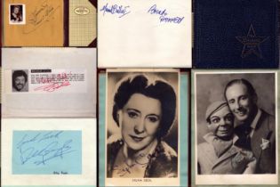 Autographs 2 x Album. 1940's/50's signed Approx. 70 signatures such as Peter Brough with his