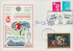 Emlyn Hughes signed 1972/3 League champions FDC. Good condition. All autographs come with a