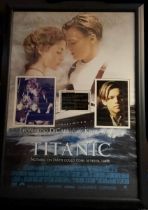 Titanic Original movie poster Metal Titanic plate Kate Winslet - Leonardo DiCaprio "My Heart Will Go