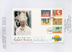 Archbishop Robert Runcie signed large Autographed editions FDC. Good condition. All autographs