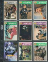 Doctor Who Trading cards. 9 x signed signatures such as Mark Edan, Bonnie Langford, Sophie Aldred,