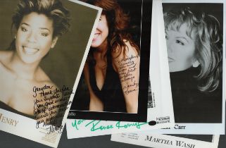 5 x Singer Music/Actress signed Promo. 1 x Sepia Photo plus 3 x black & white Photos 1 x colour