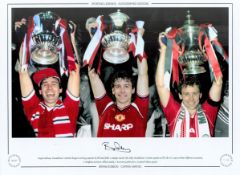 Bryan Robson 12x16 Signed Coloured Autographed Editions, Limited Edition photo. Photo shows Robson