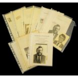 Group of various scientist 10 x Collection of black & white Photos signed signatures such as Prof.