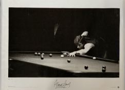 Steve Davis signed Legends Series black and white print, limited edition 21/500, 23.5x17.5 inch