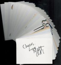 Entertainment collection of 50 signed white cards with signatures of Electric Soft Parade,
