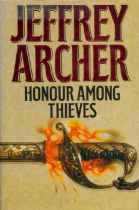 Jeffrey Archer signed hardback book titled Honour Among Thieves signature on the inside title