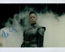 Moses Ingram signed 10x8inch colour photo from Star wars. Good condition. All autographs come with a
