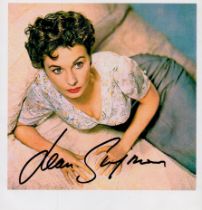 Jean Simmons signed 6x6.5 inch colour photo. Good condition. All autographs come with a