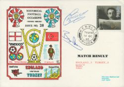 Chris Waddle and Bryan Robson Historical Football Occasions England V Turkey FDC. 1 Stamp and 1