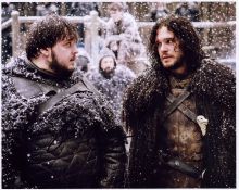 John Bradley signed Game of Thrones 10x8 inch approx colour photo. Good condition. All autographs