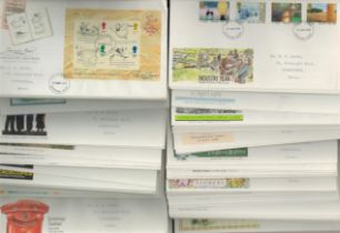 GB First Day Covers Collection approx 100 Includes Industry Year, Halley's Comet, Medieval Life,