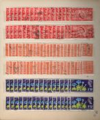 Stockbook with many duplicates of Pre-Decimal Stamps includes Festival of Britain, International