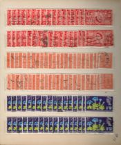 Stockbook with many duplicates of Pre-Decimal Stamps includes Festival of Britain, International