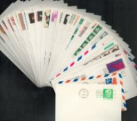 30 USA First Day Covers with Stamps and FDI Postmarks all are different and from 1967, 1968 &