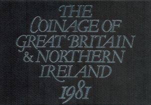 Coinage of Great Britain and Northern Ireland 1981 Proof Set in Display Case and Wallet from The