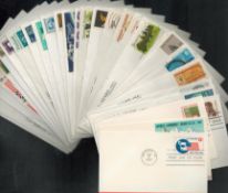 30 USA First Day Covers with Stamps and FDI Postmarks all are different and from 1967 & 1968, good