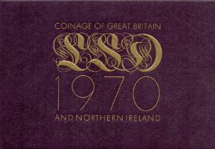 Coinage of Great Britain and Northern Ireland 1970 Proof Set in Display Case and Wallet from The