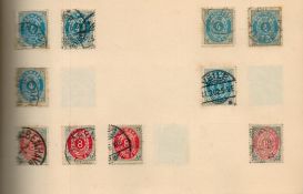 Worldwide Stamps in a Twinlock Crown Loose Leaf Binder countries include Denmark, France,