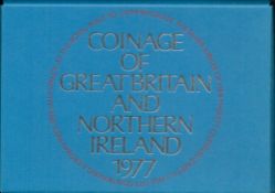 Coinage of Great Britain and Northern Ireland 1977 Proof Set in Display Case and Wallet from The