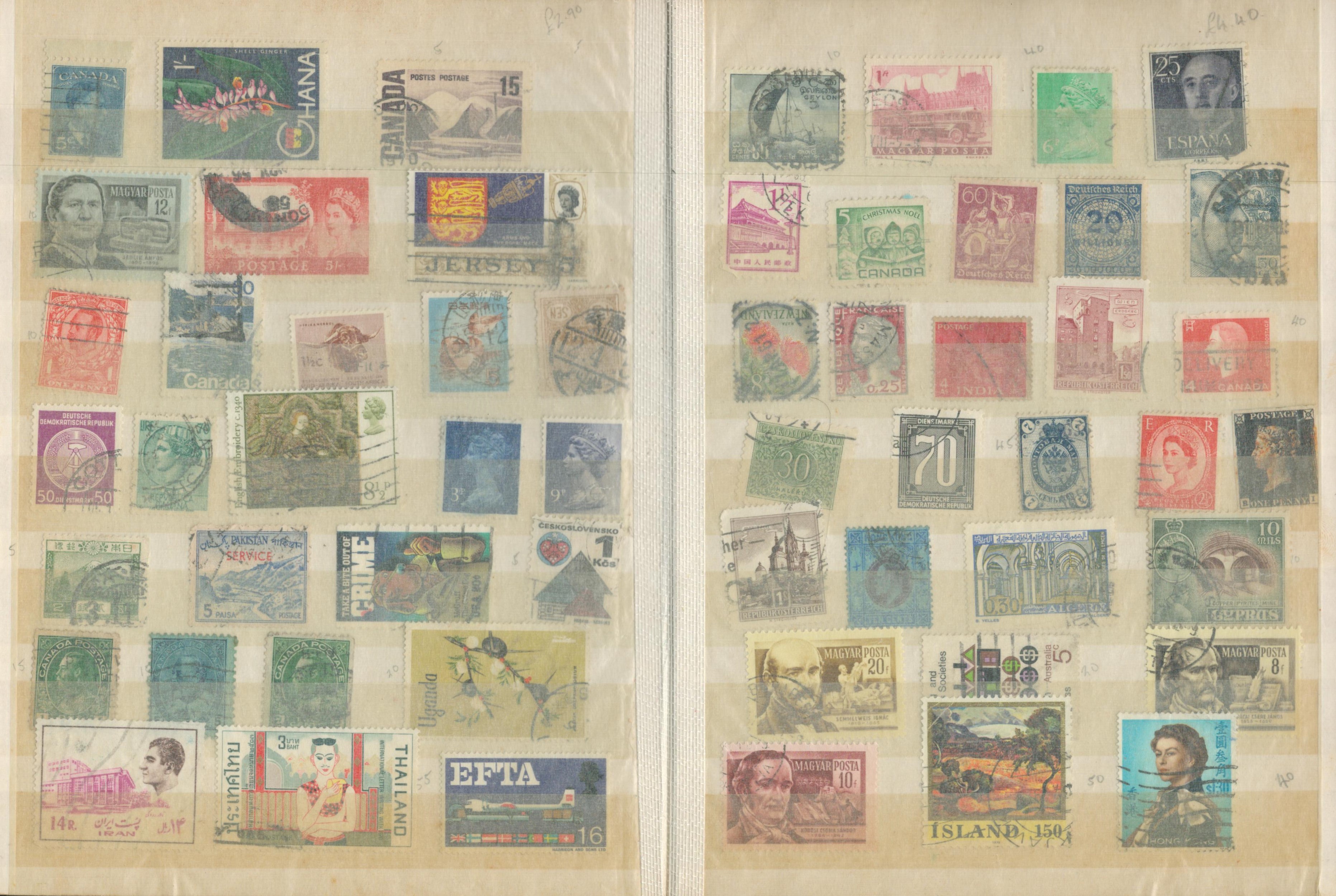Worldwide Stamps in a Stockbook with 16 Hardback pages and 7 rows in each full of worldwide - Image 2 of 3