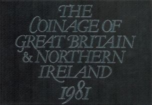 Coinage of Great Britain and Northern Ireland 1981 Proof Set in Display Case and Wallet from The