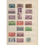 USA used Stamps in a Stockbook with 8 Hardback pages and 7 rows each side with many early USA