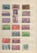 USA used Stamps in a Stockbook with 8 Hardback pages and 7 rows each side with many early USA