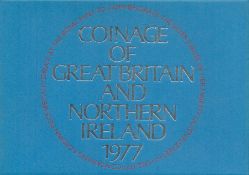 Coinage of Great Britain and Northern Ireland 1977 Proof Set in Display Case and Wallet from The