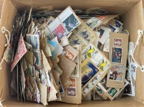 A Large Box of Loose Worldwide Stamps approx size of Box 9.5 inches Height, 12 inches Width, 9.5