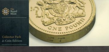 £1 Coins Collector Pack from The Royal Mint 2009 Includes 15 different pound coins, good