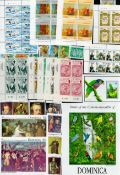 Ascension Island, Guernsey, Ireland & Dominica Mint Stamps Worldwide Assorted Collection which