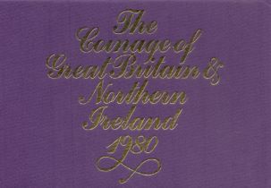 Coinage of Great Britain and Northern Ireland 1980 Proof Set in Display Case and Wallet from The