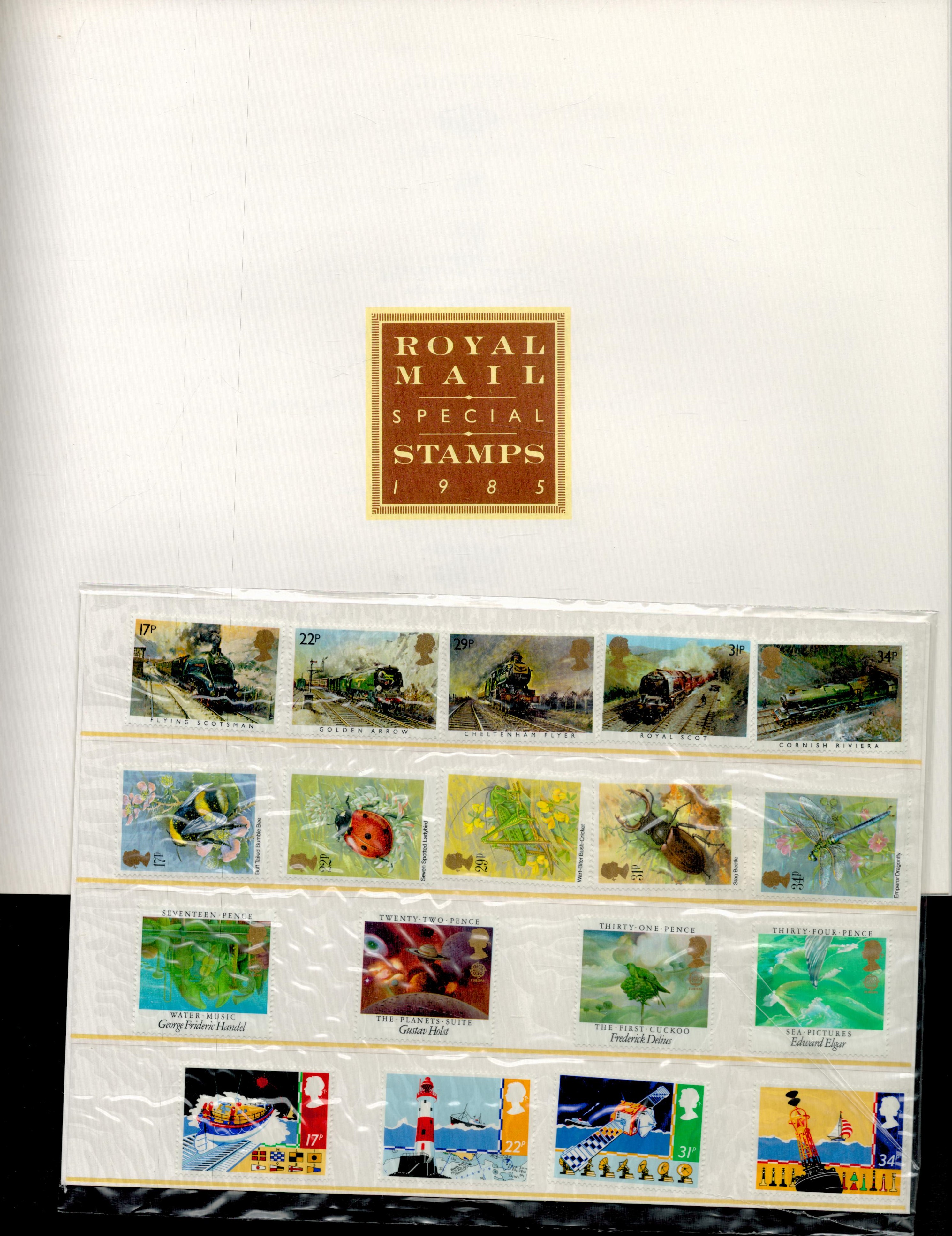 1985 Royal Mail Special Stamps / Yearbook - Housed in a Hardback Book with Slipcase containing all - Image 2 of 3